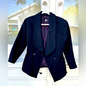 Black Wool Blazer - VINTAGE
